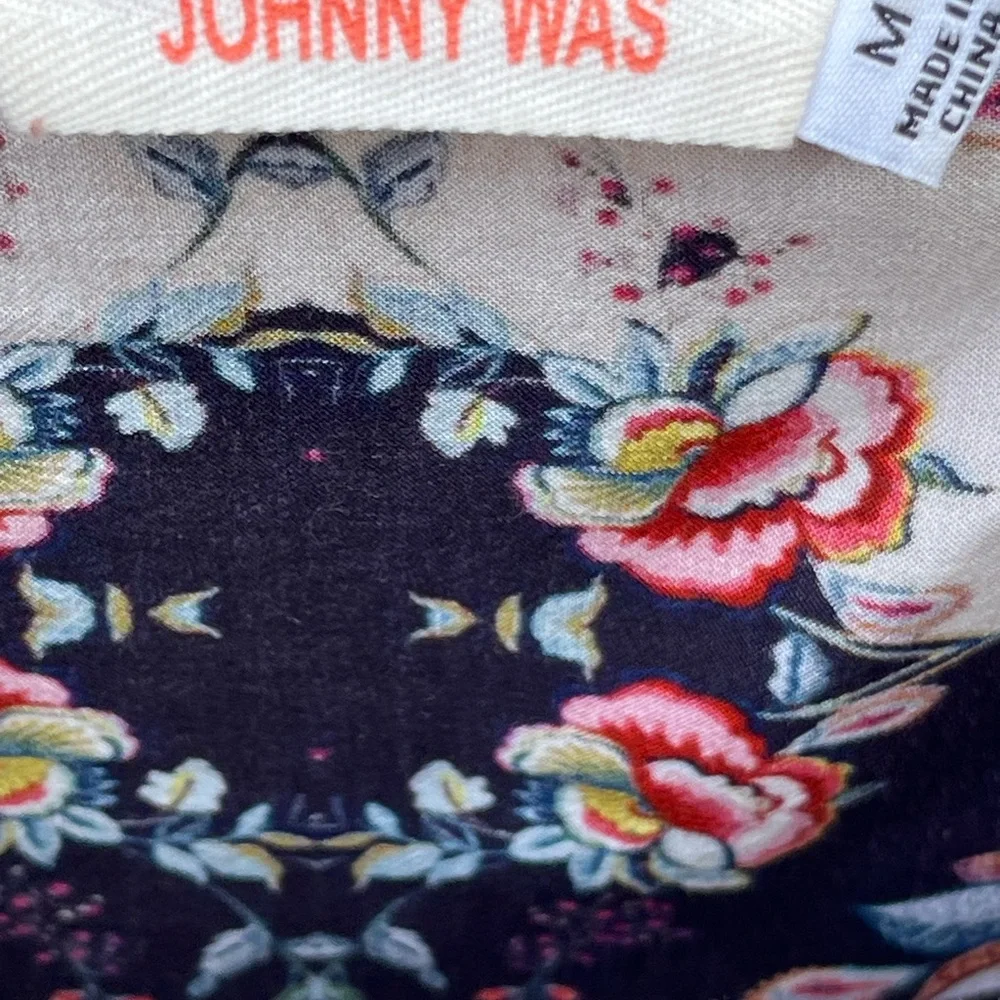 Johnny Was Multicolor Floral Button-Front Tunic - Picture 8 of 8
